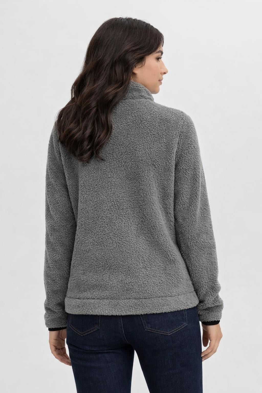 Sophia | Women's Colorblock Sherpa Fleece Jacket