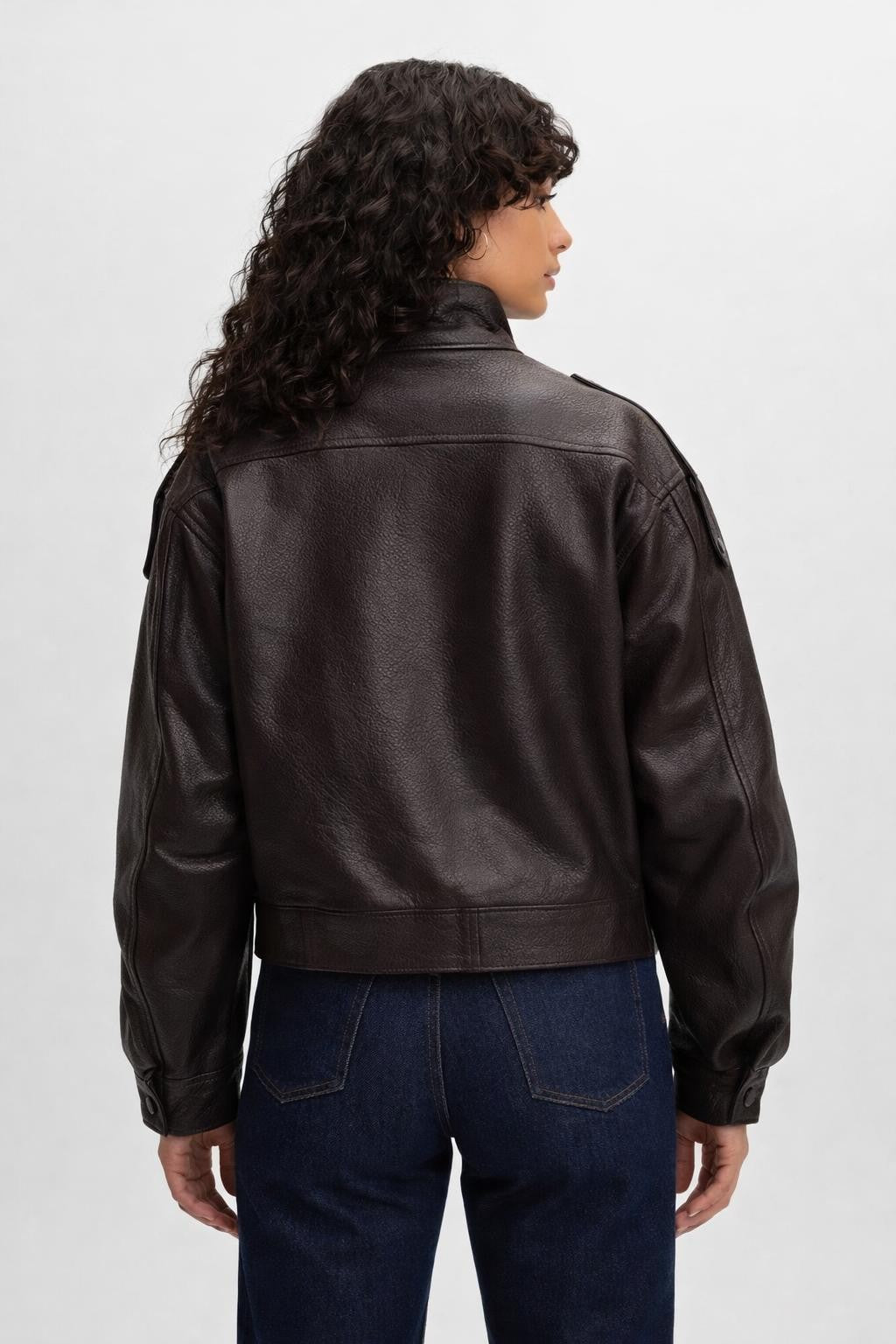 Emma | Women's Zip Up Fall Jacket with Stand Collar