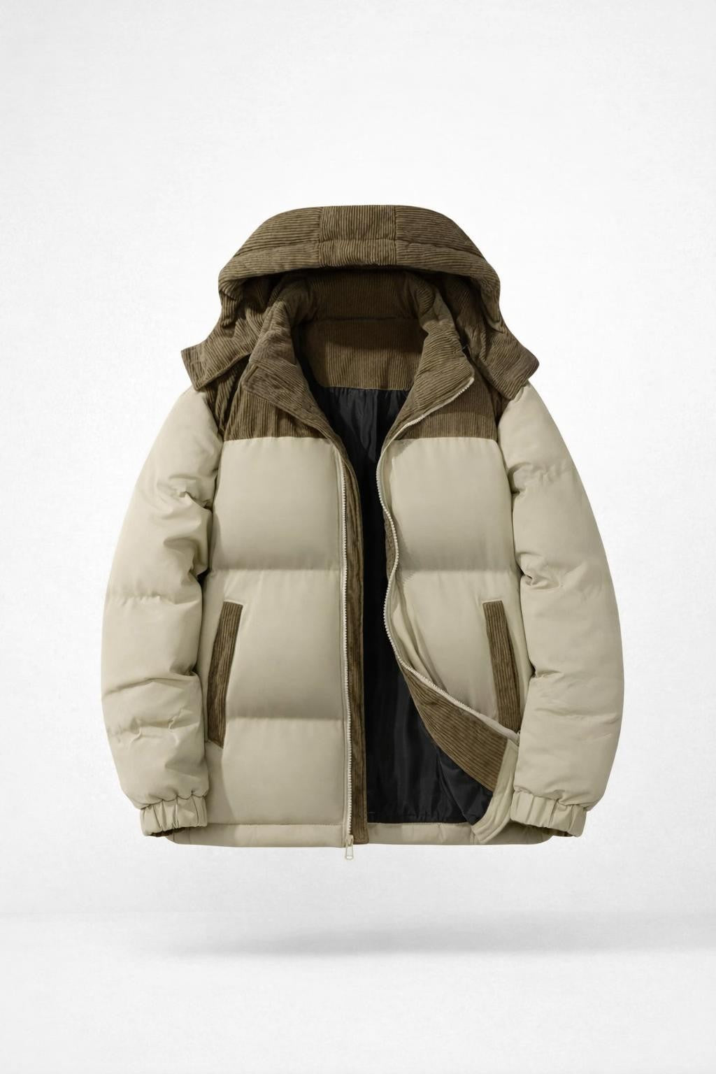 William | Men's Colorblock Winter Parka with Hood