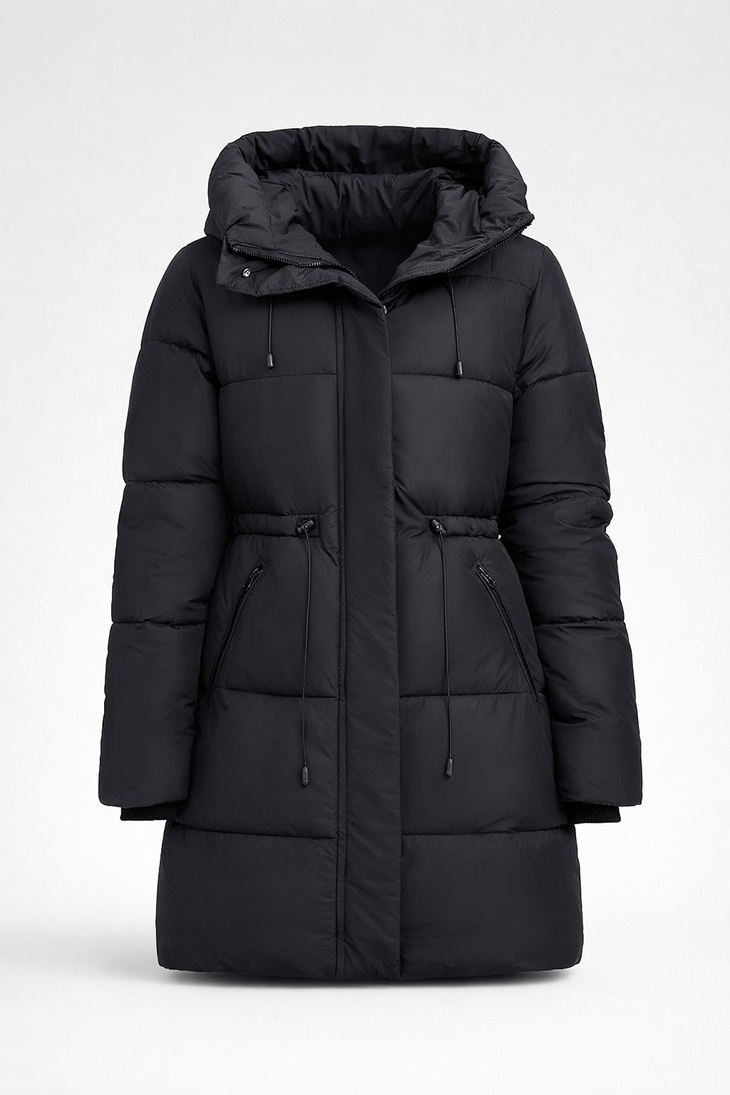 Emma | Women's Windproof Quilted Jacket, Drawstring Waist