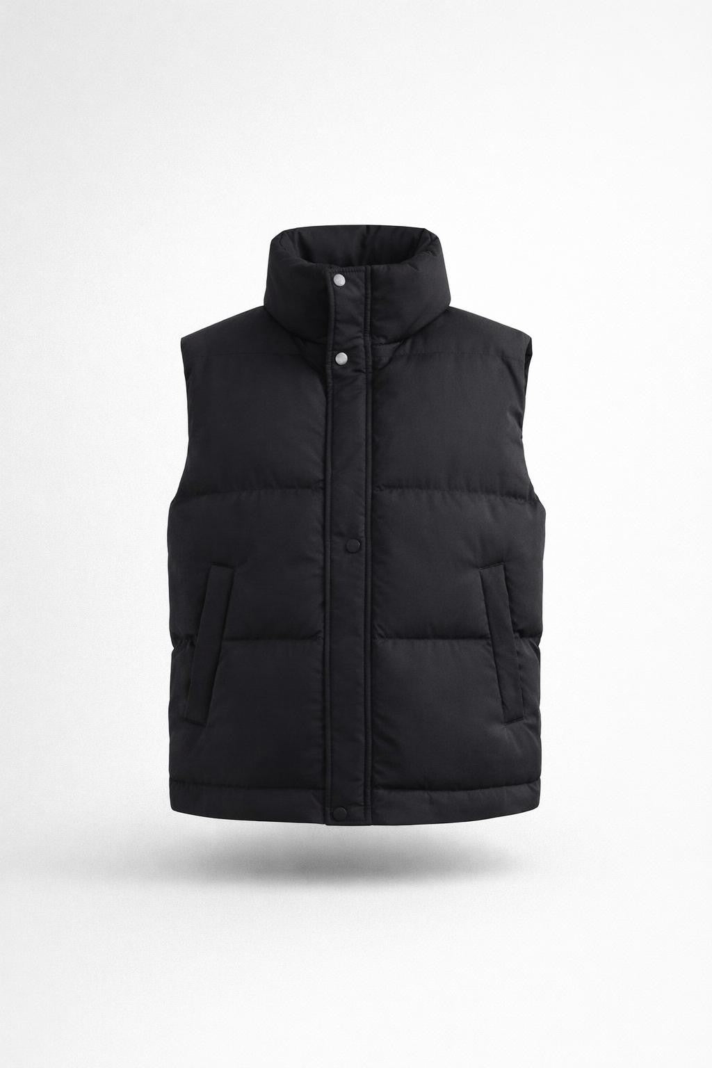 Eliana | Women's Black Quilted Vest, Tailored Fit