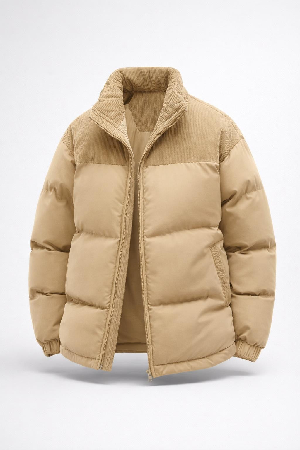 Christopher | Men's Colorblock Puffer Jacket, Stand Collar
