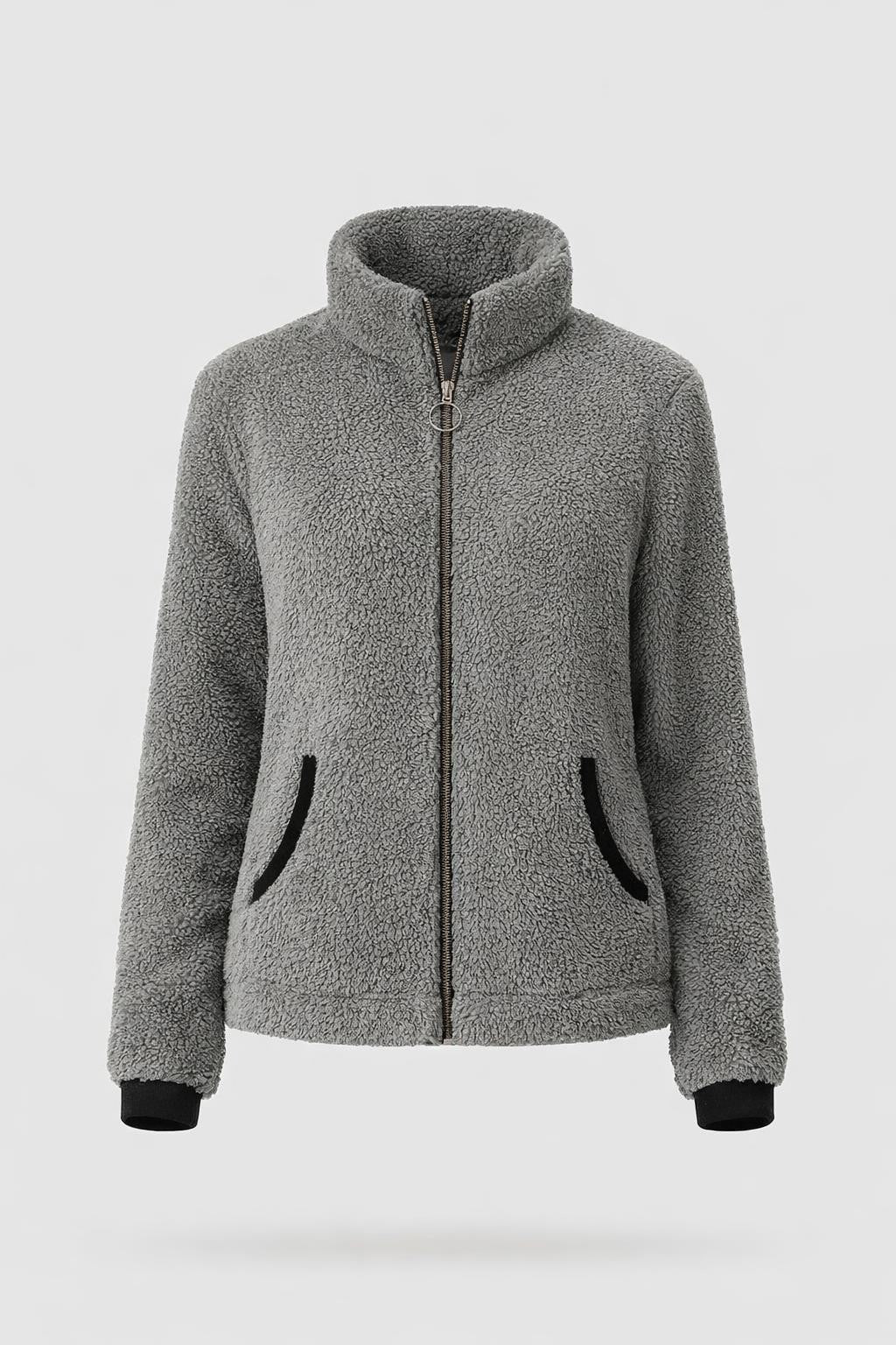 Sophia | Women's Colorblock Sherpa Fleece Jacket