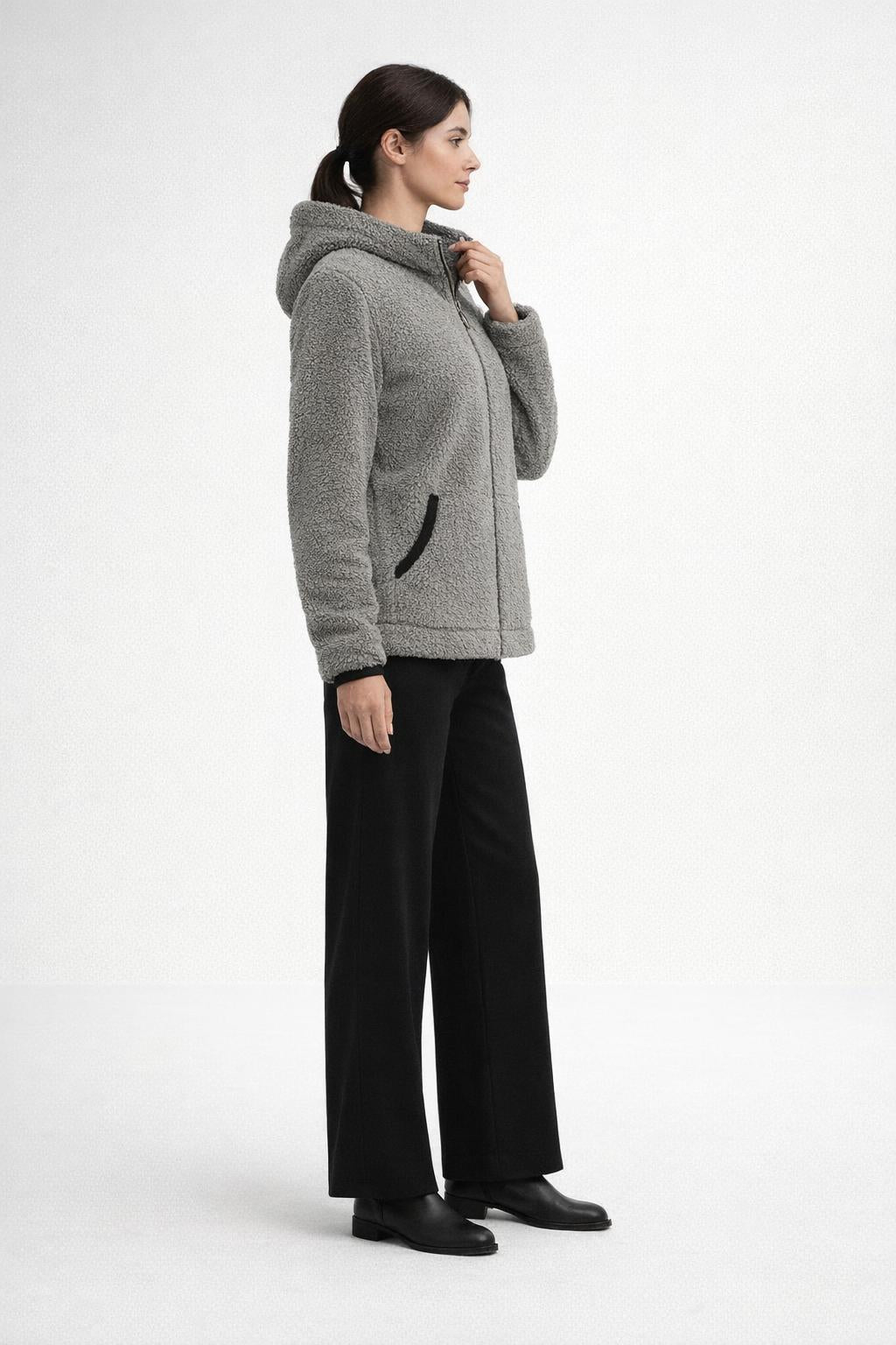 Sophia | Women's Colorblock Sherpa Fleece Jacket