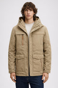 Men's Thick Fleece Winter Jacket - Beige