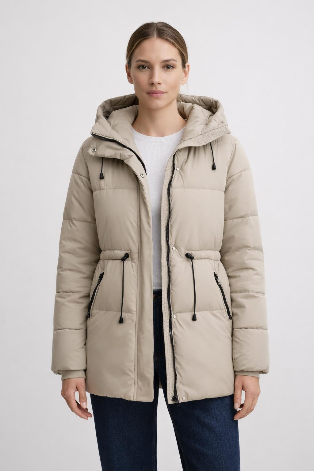 Classic Single-Color Casual Jacket - Beige