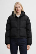 Women's Sleek Black Winter Jacket - Black