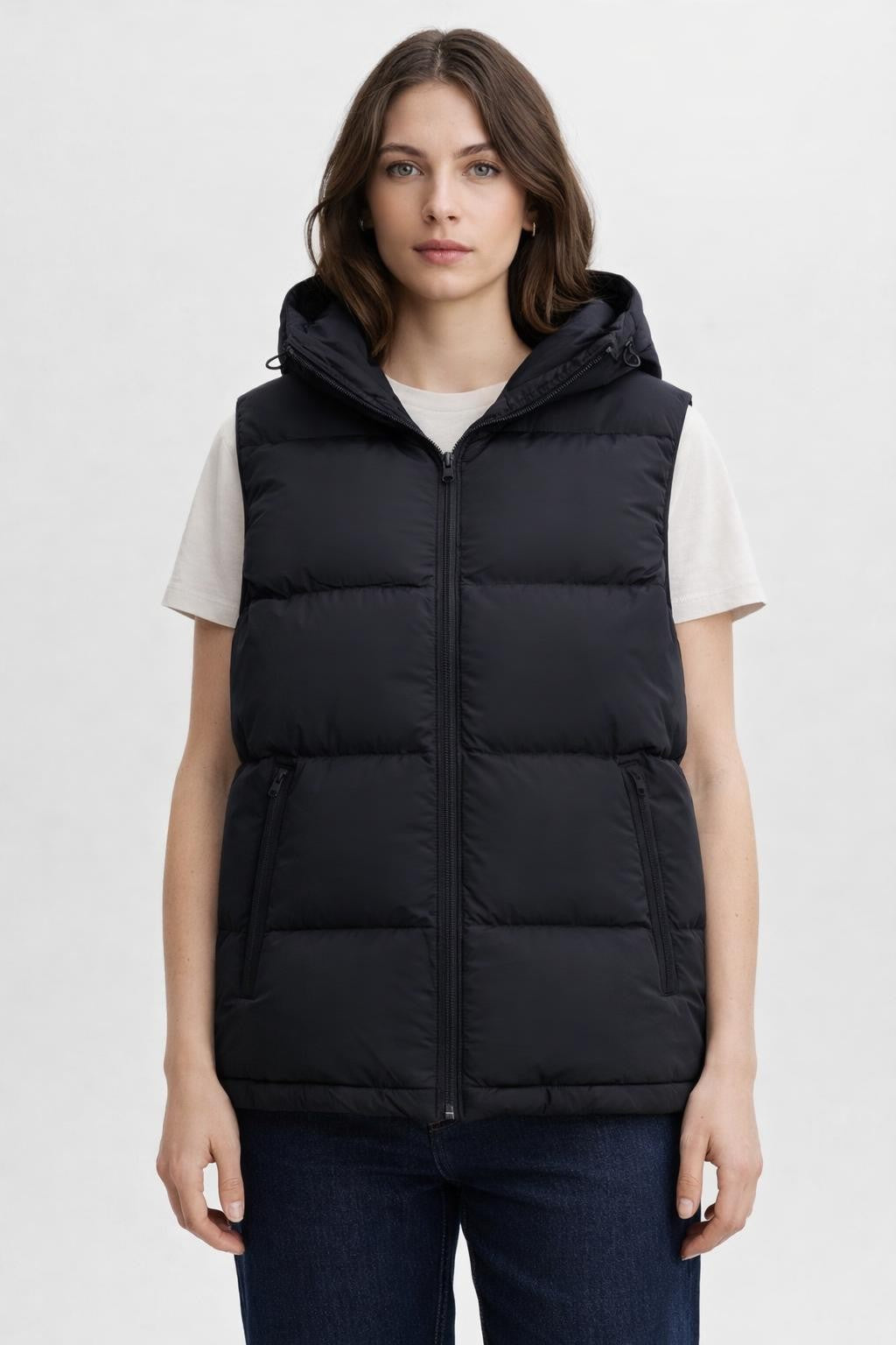 Cozy Loose-Fit Solid Color Vest - Black