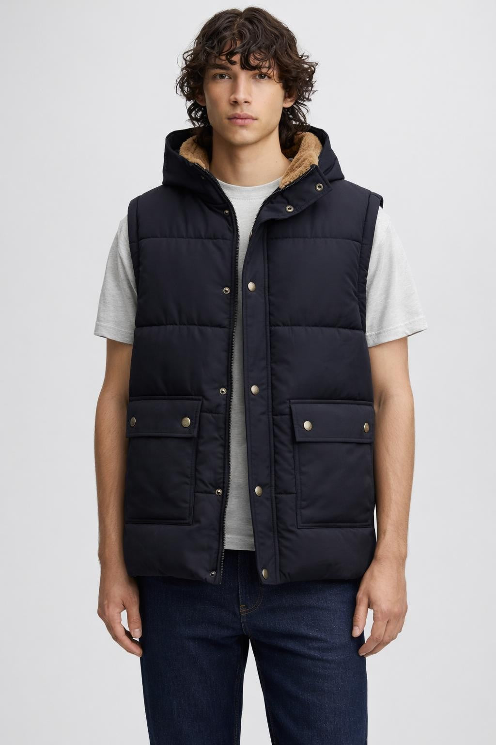 Men's Fleece-Lined Thermal Vest - Black