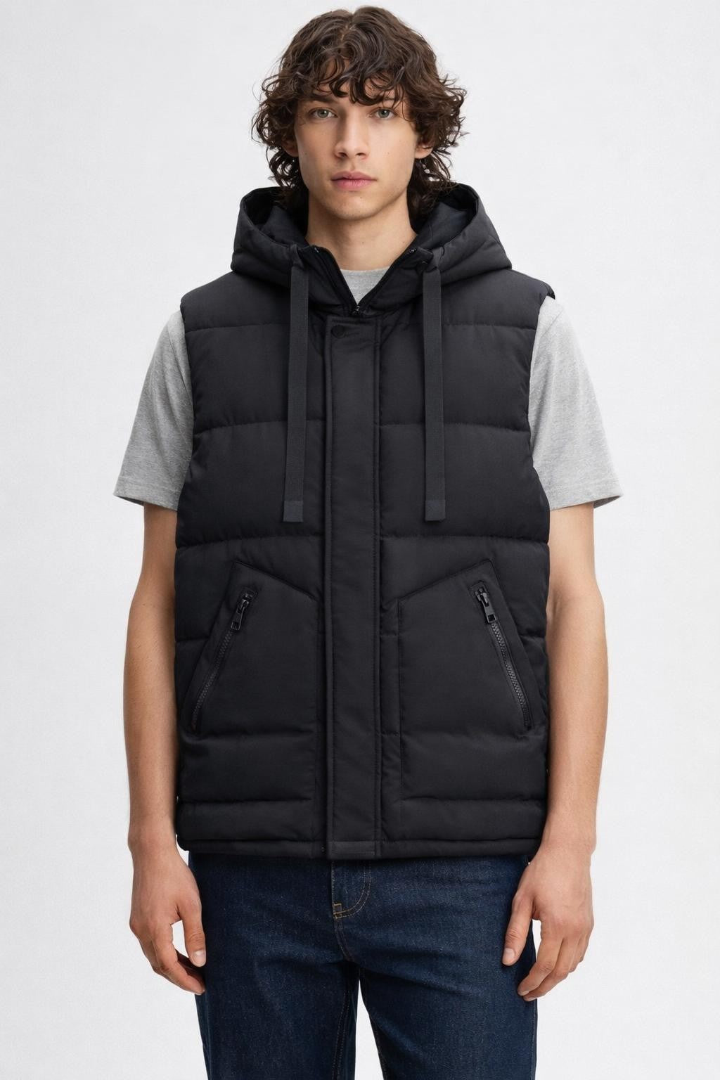 Thickened Unisex Winter Vest - Black