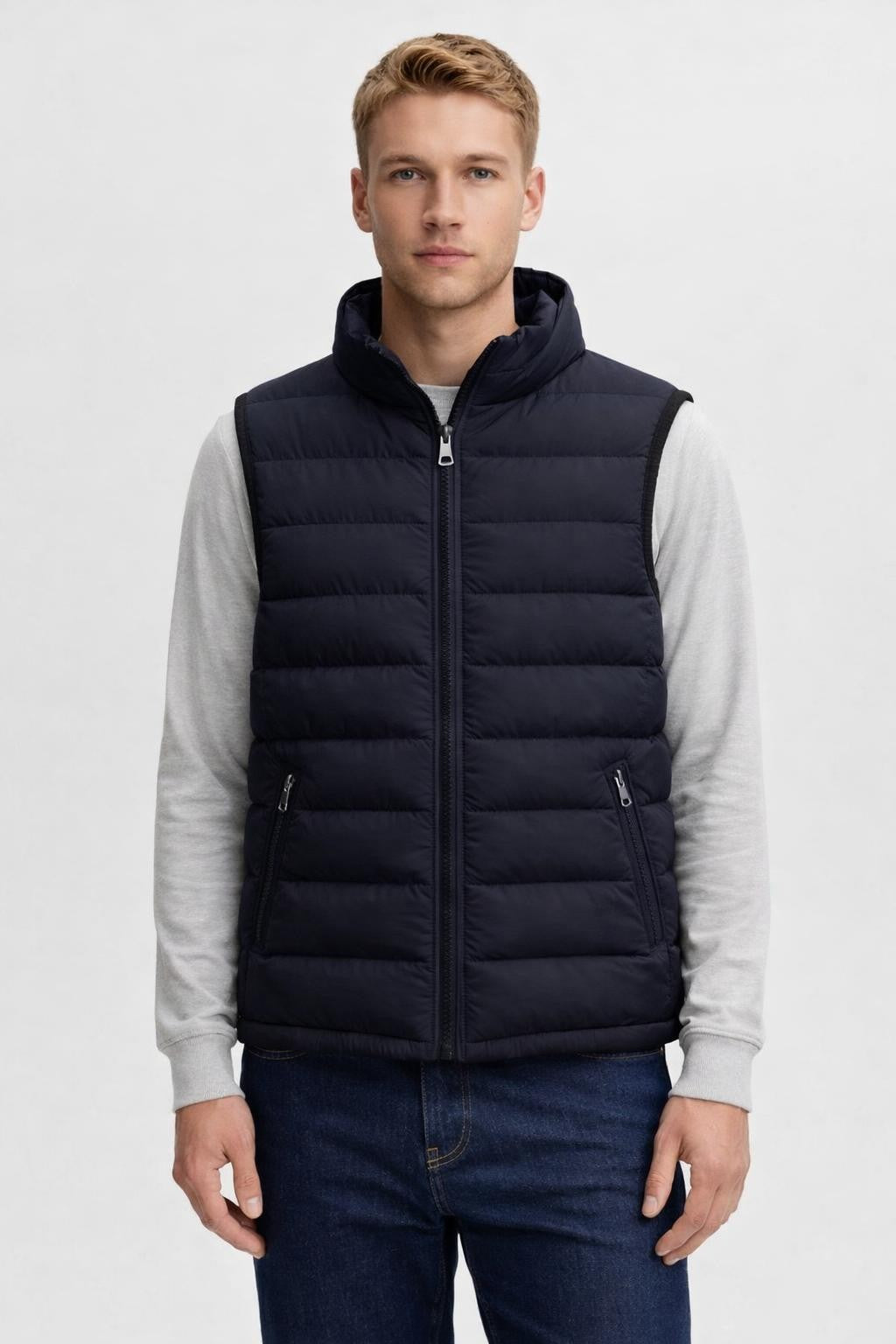 Men's Windproof Outdoor Vest - Black