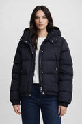 Casual Black Hooded Jacket - Black