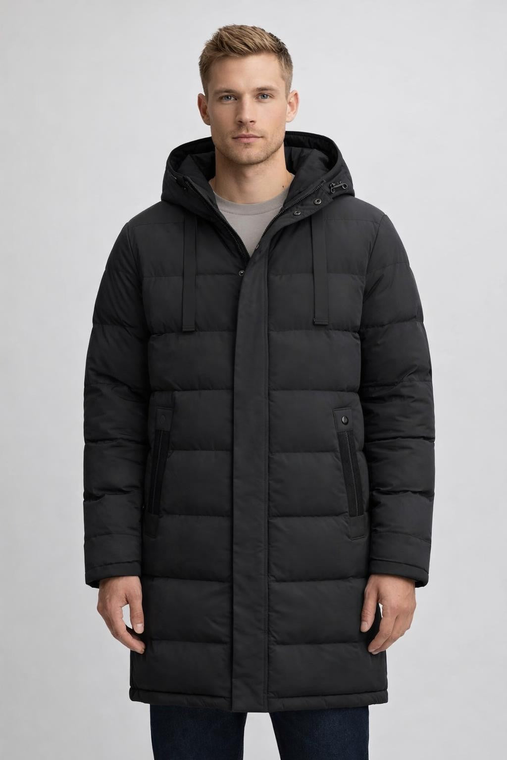 Men's Insulated Winter Jacket - Black