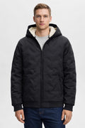 Men's Fleece-Lined Quilted Jacket - Black