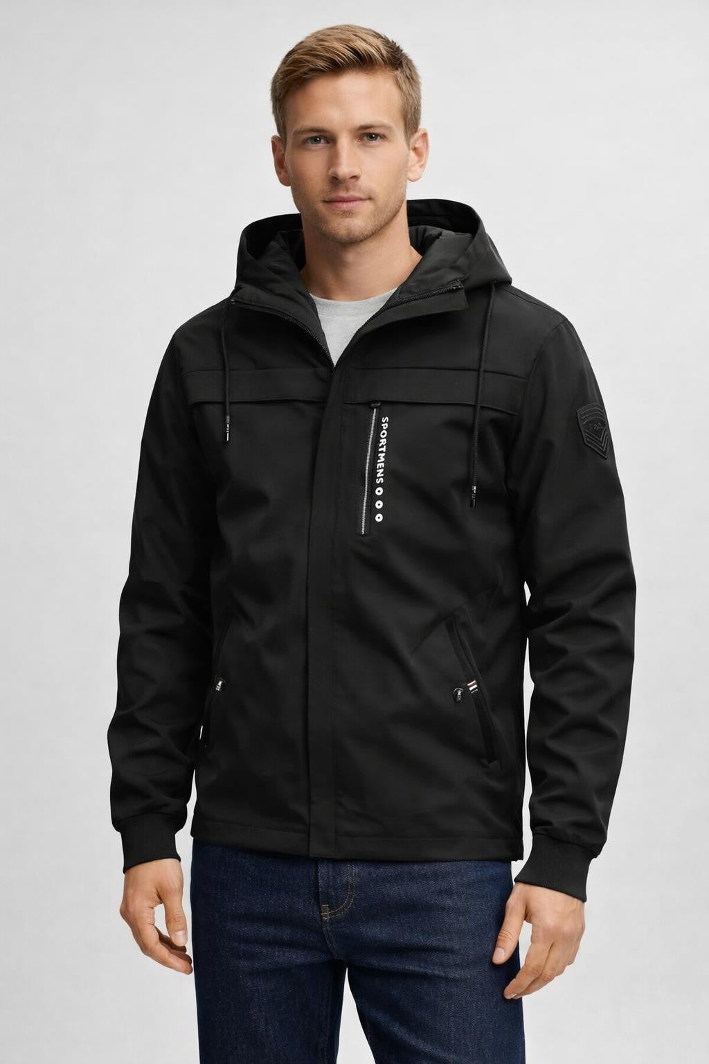 Men's Outdoor Sport Jacket Lightweight - Black