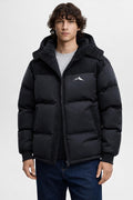 Men's Colorblock Puffer Jacket - Black