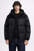 Padded Colorblock Winter Jacket - Black
