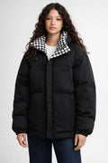 Black Thickened Casual Zip Jacket - Black
