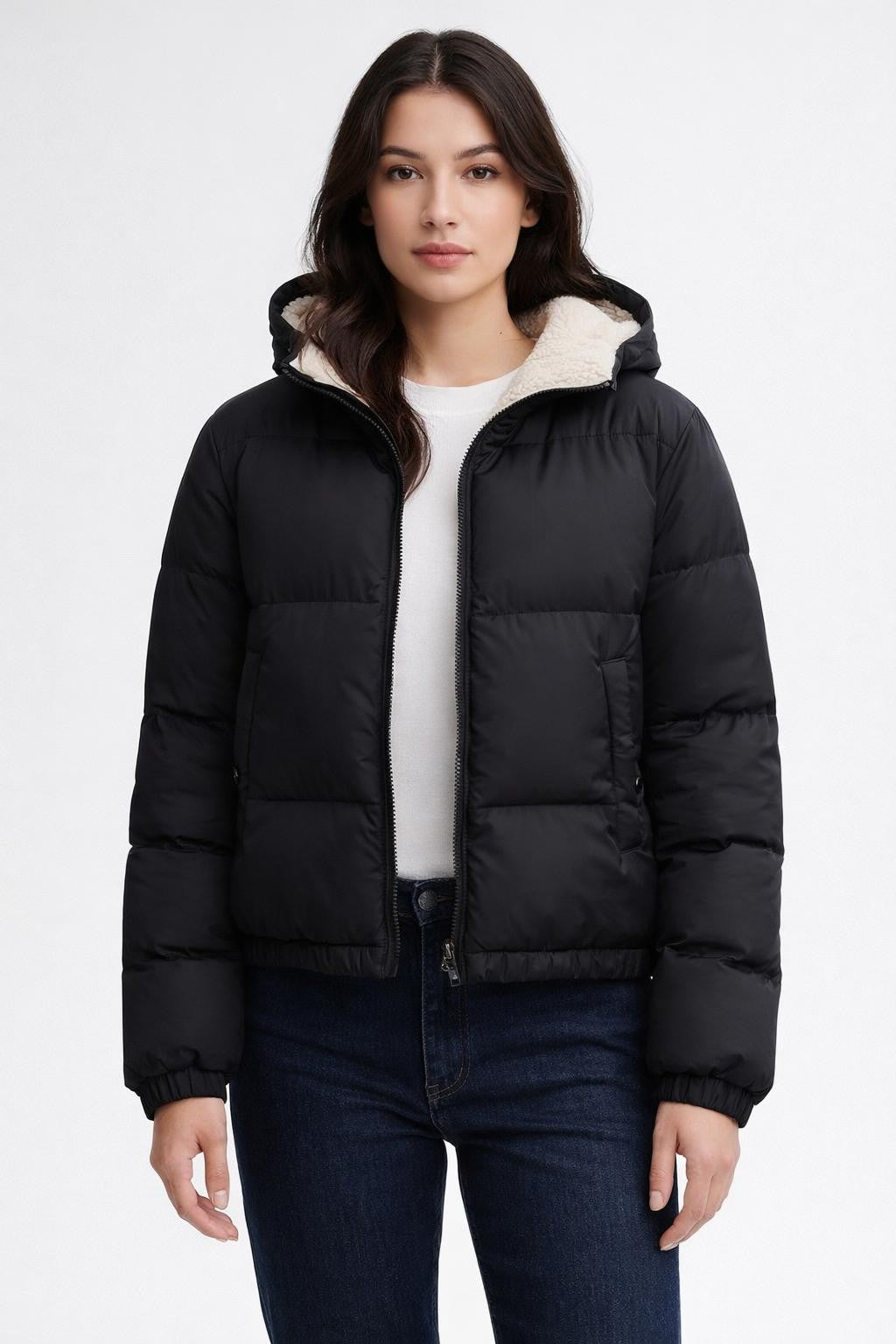 Long Sleeve Black Minimalist Jacket - Black