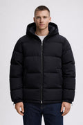 Padded Zip-Up Bubble Jacket - Black