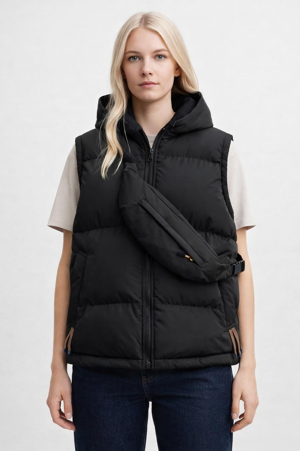 Reversible Casual Sport Vest - Black