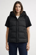 Padded Sleeveless Vest Windproof Style - Black