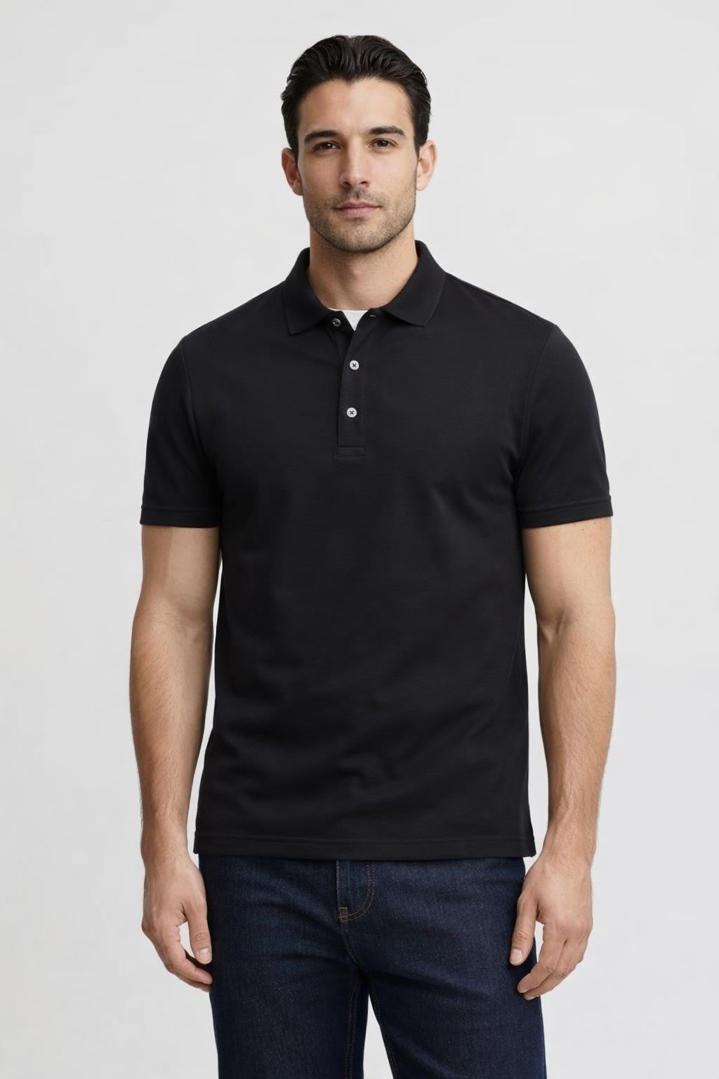 Men's Classic Short-Sleeve Polo Shirt - Black