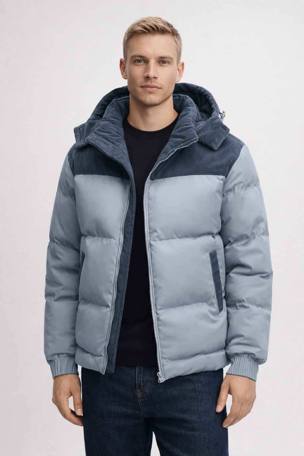 Men's Thick Corduroy Windproof Jacket - Blue