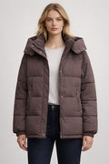 Relaxed Fit Coffee Brown Winter Jacket - Coffee Brown