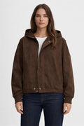 Relaxed Fit Vintage Coffee Jacket - Coffee