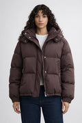 Coffee-Tone Quilted Relaxed Jacket - Coffee