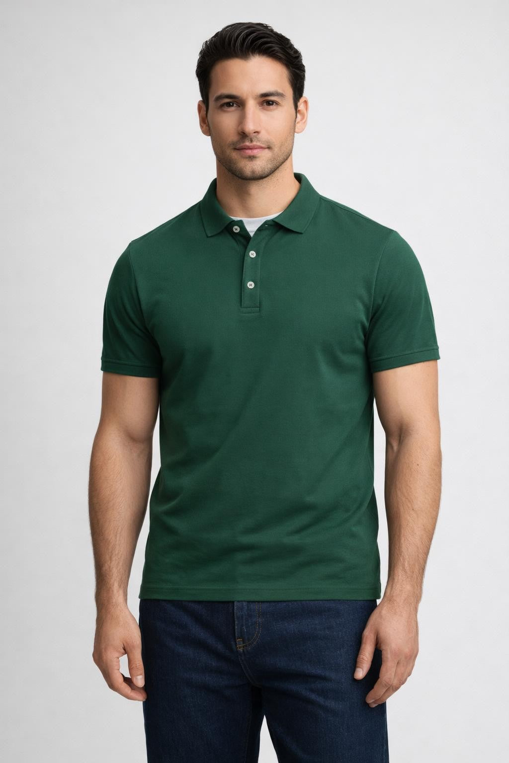 Men's Classic Short-Sleeve Polo Shirt - Dark Green