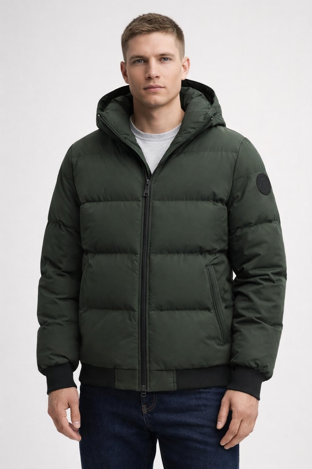 Men's Thick Casual Winter Jacket - Dark Green