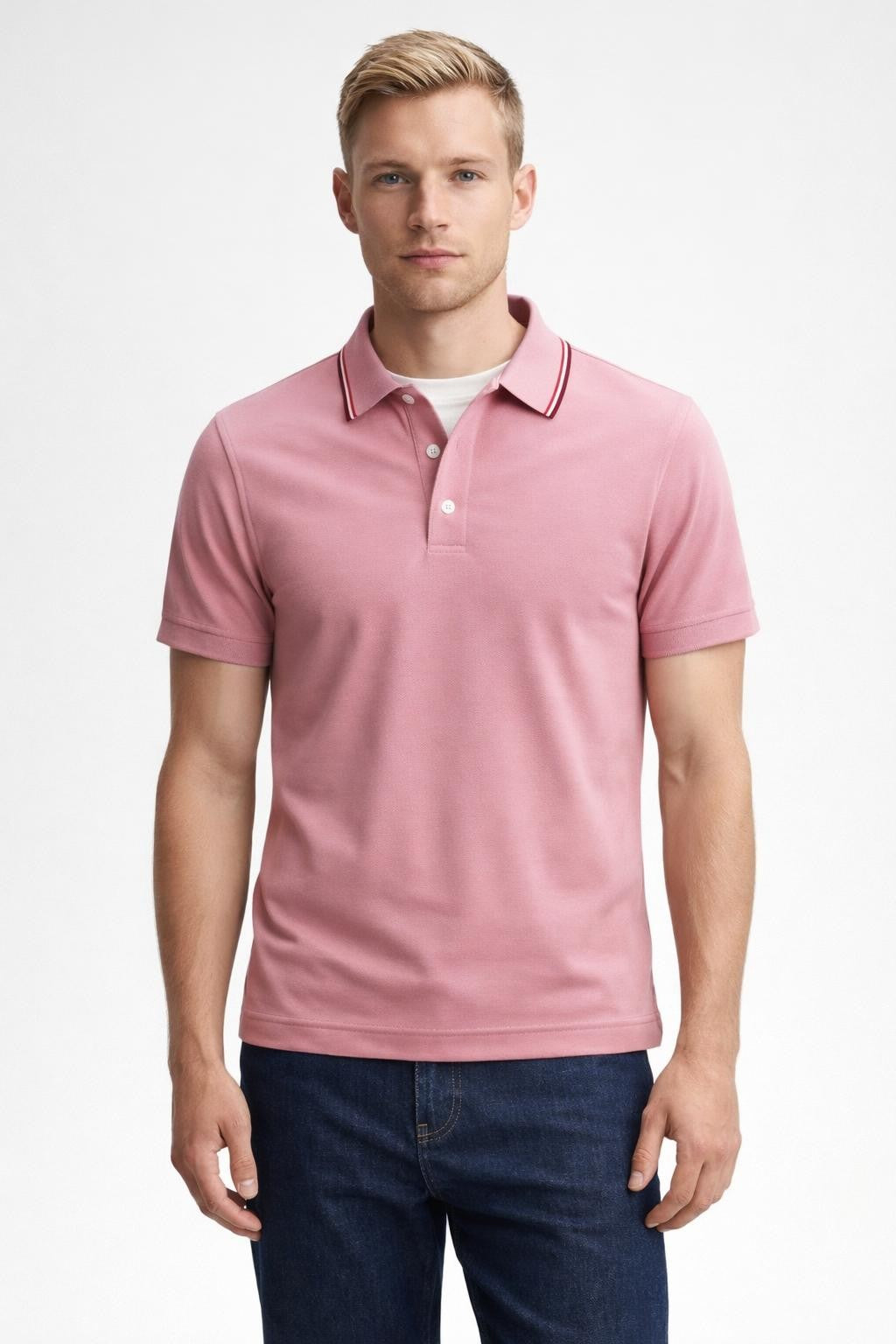Men's Performance Polo Shirt - Dusty Pink