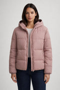 Casual Zip-Up Jacket with Pockets - Dusty Pink