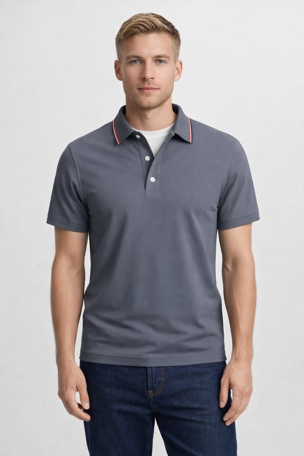 Men's Performance Polo Shirt - Gray