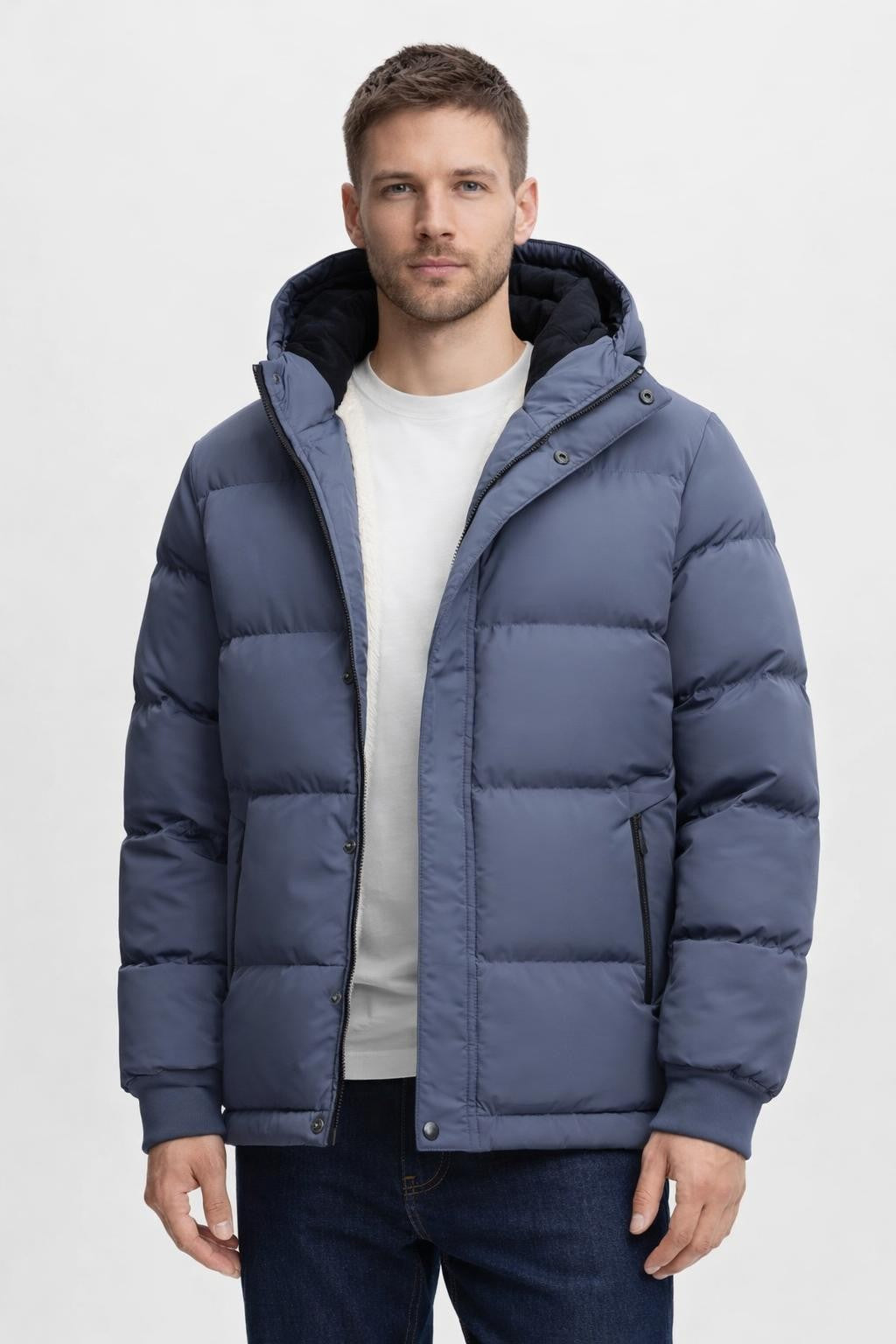 Men's Padded Winter Jacket - Gray