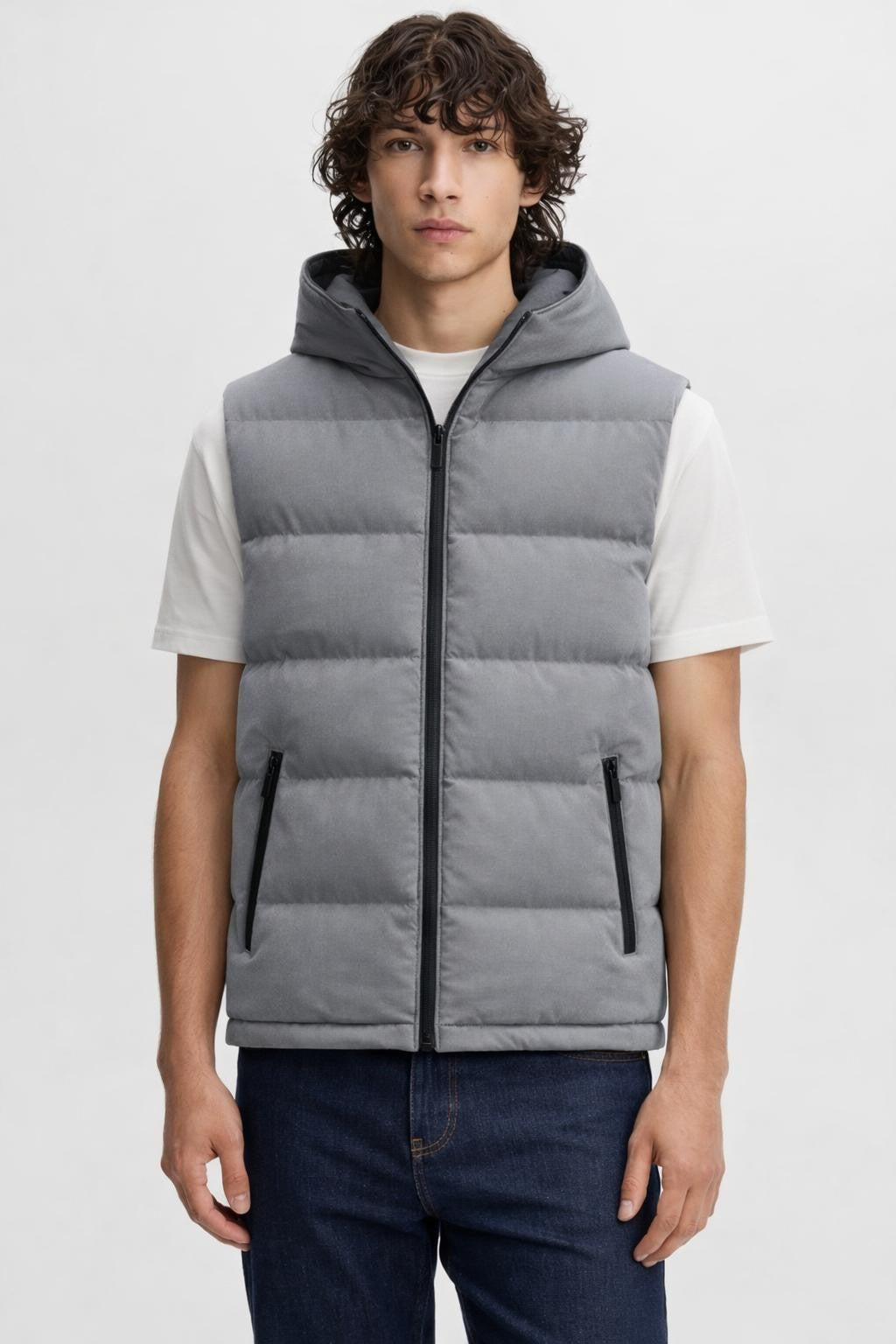 Men's Thickened Warm Sleeveless Vest - Gray