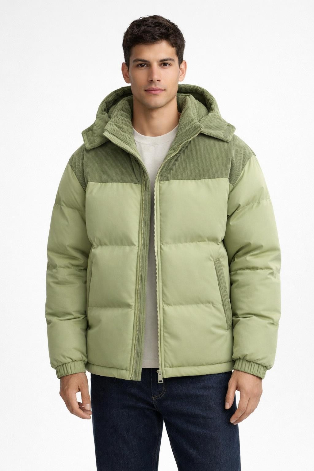 Quilted Thermal Winter Jacket - Green