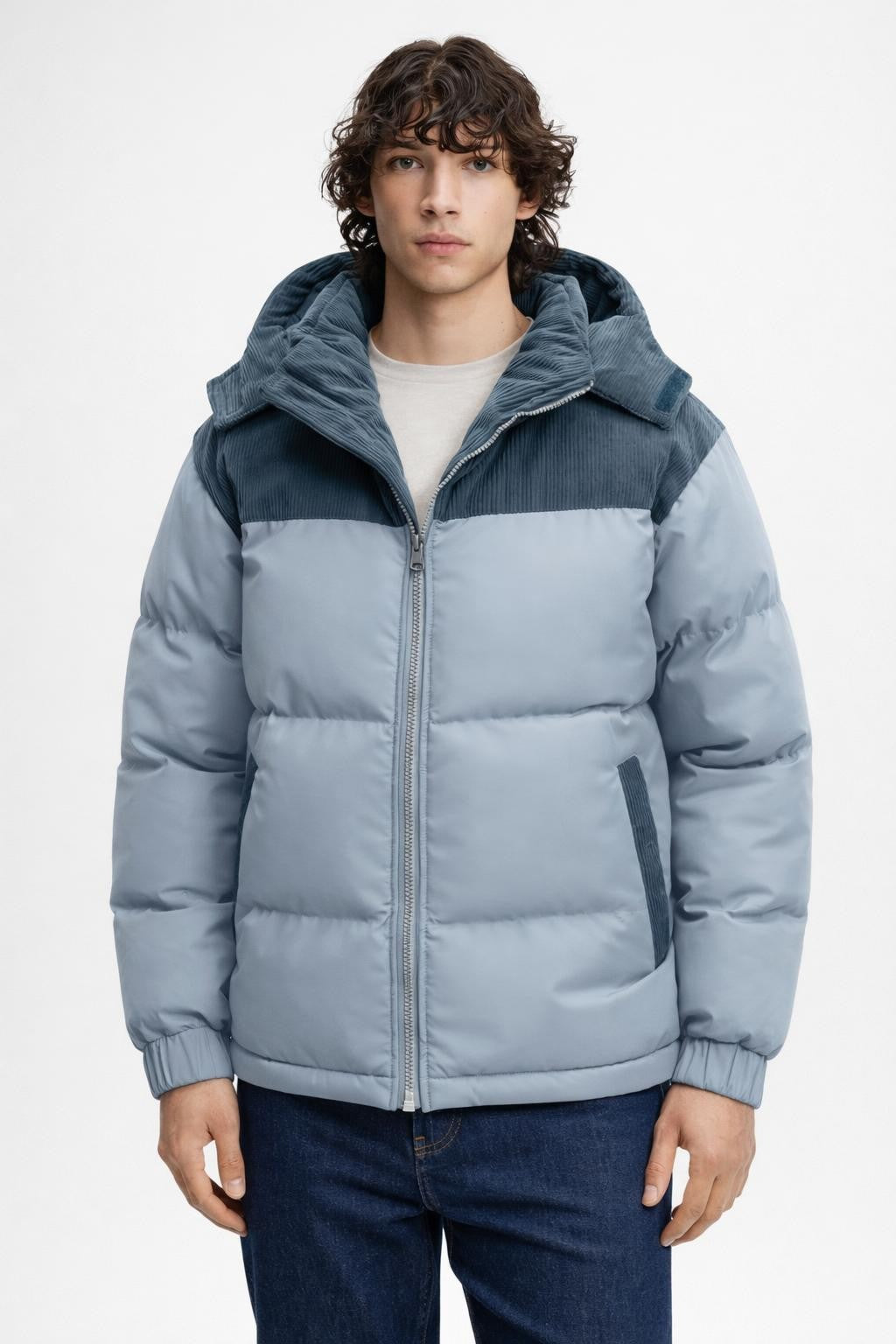 Men's Thick Corduroy Winter Jacket - Green
