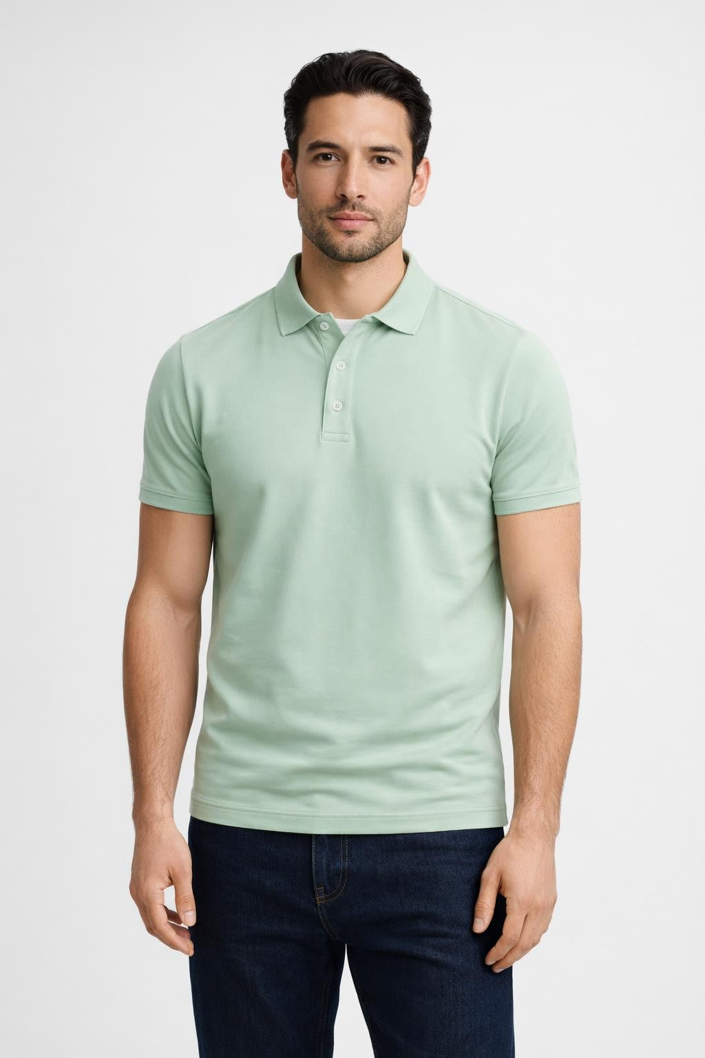 Men's Classic Short-Sleeve Polo Shirt - Light Green