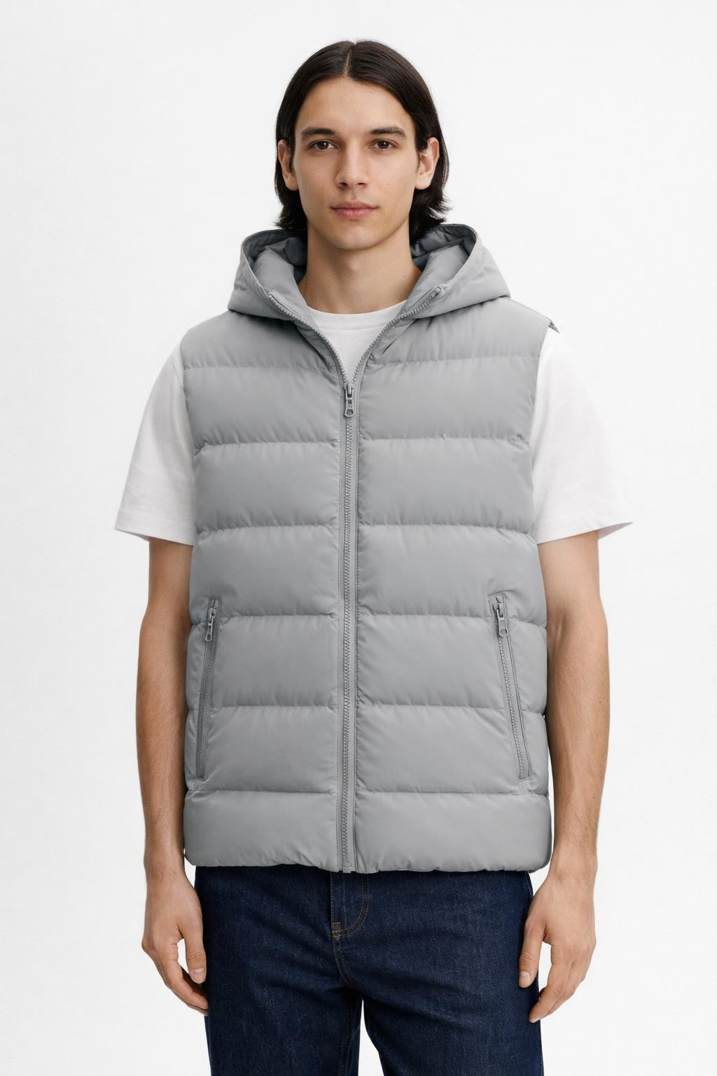 Thickened Men's Casual Vest - Light Grey
