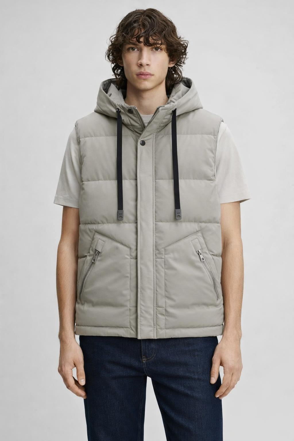 Thickened Unisex Winter Vest - Light Grey