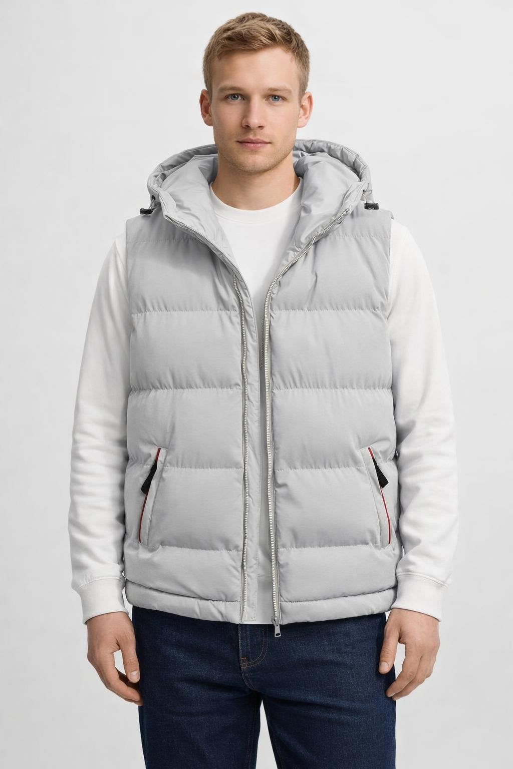 Lightweight Insulated Men's Vest - Light Grey