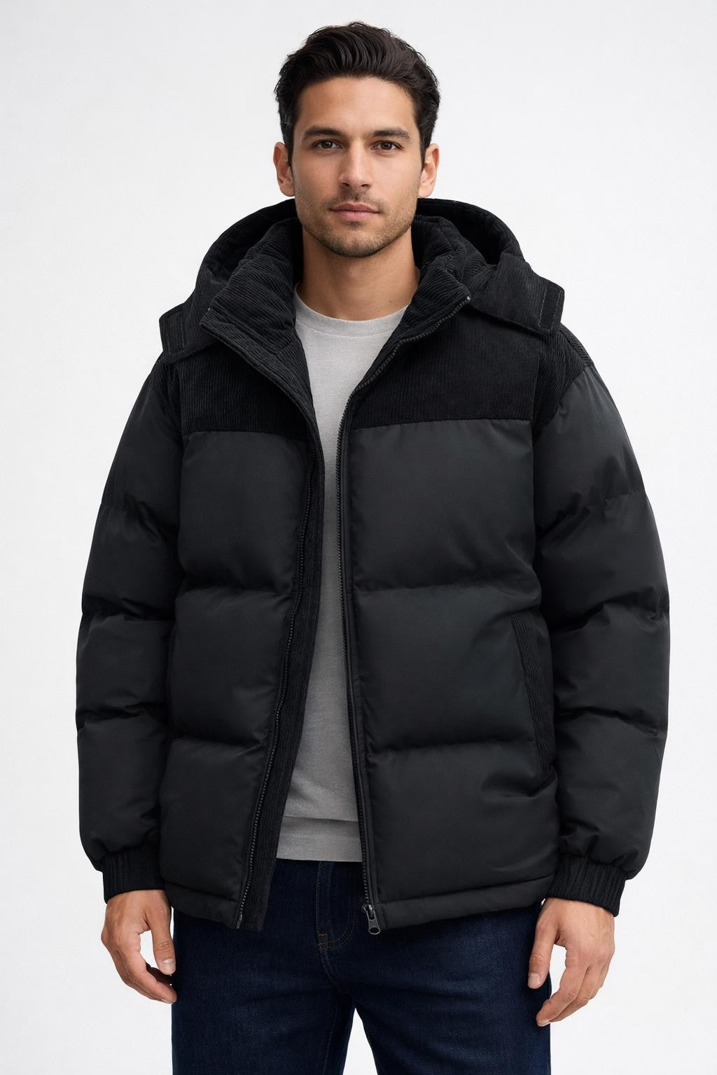 Men's Windproof Thick Winter Jacket - Mint
