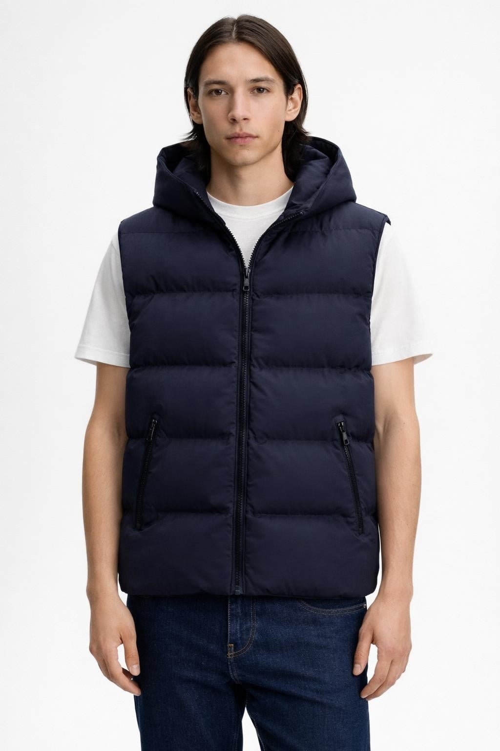 Thickened Men's Casual Vest - Navy Blue