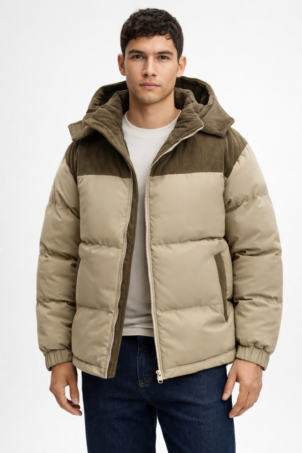Men's Removable Lined Casual Jacket - Olive
