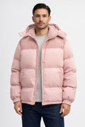 Men's Windproof Thick Winter Jacket - Pink