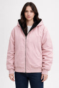 Reversible Faux Fur Lined Jacket - Pink
