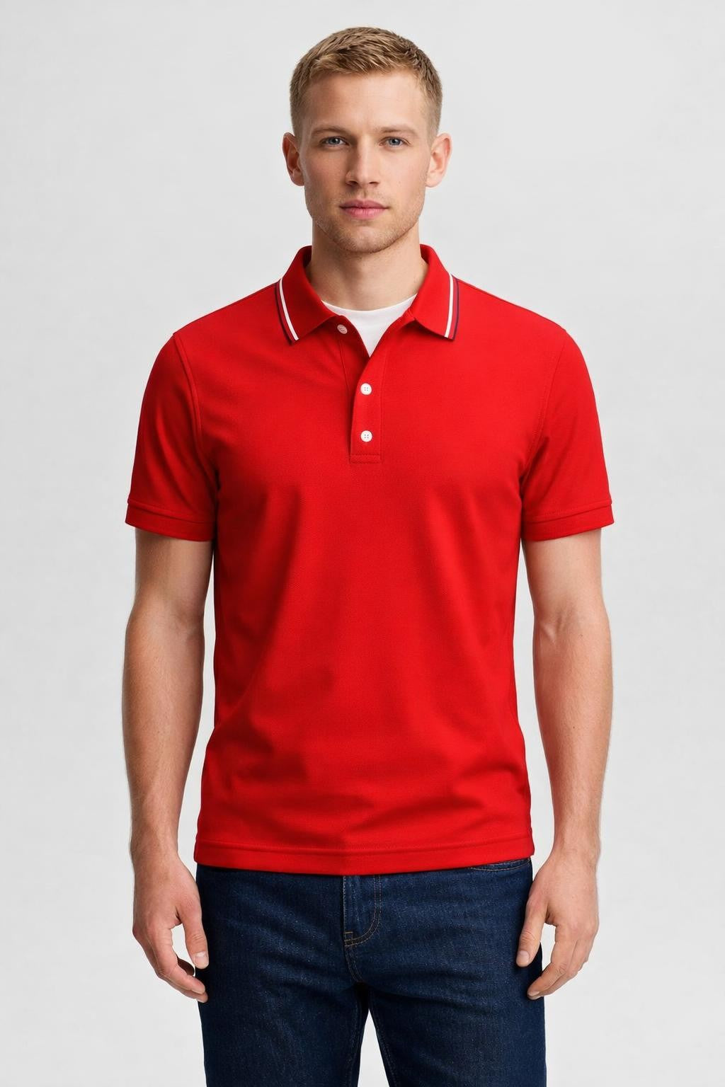 Men's Performance Polo Shirt - Red
